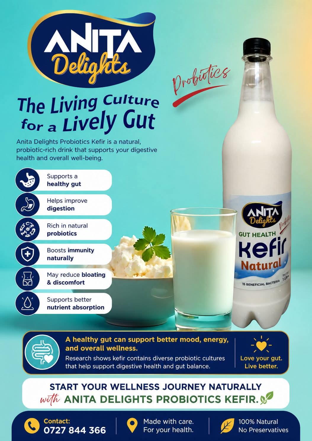 Anita Delights Kefir — The Living Culture for a Lively Gut